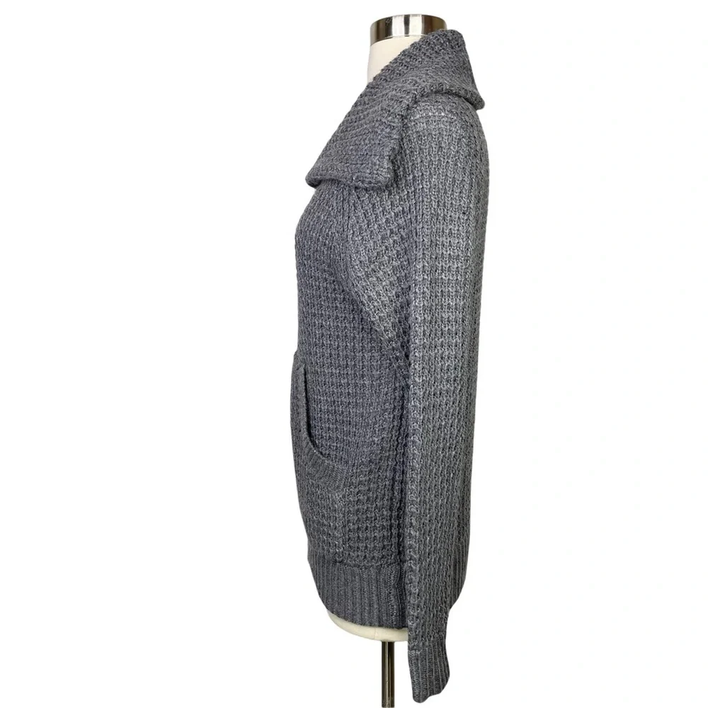 Stitch Fix l Pixley Grey Chunky Knit Zip Up Cardigan, Angora Cashmere